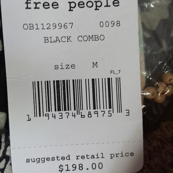 Free People Good Vibes Boho Maxi Midi Dress Medium NWT - Picture 6 of 13